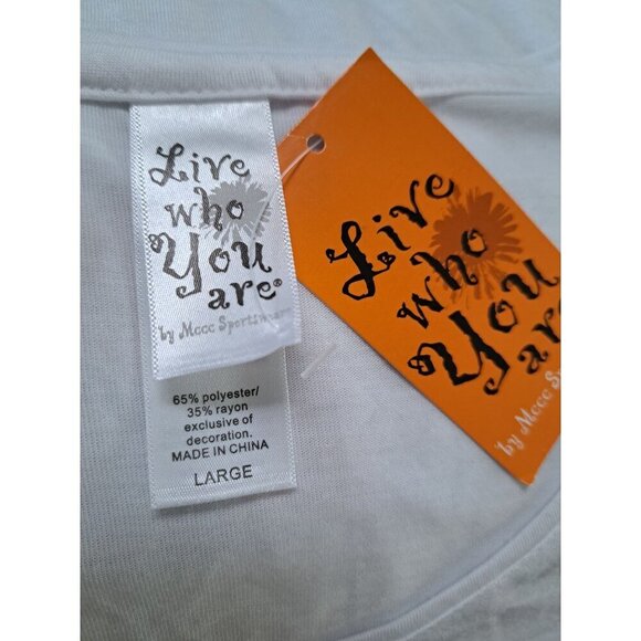 Floral Pattern Womens 3/4 Sleeve Top By Mccc Sportswear Size Large Multicolored - Picture 4 of 7